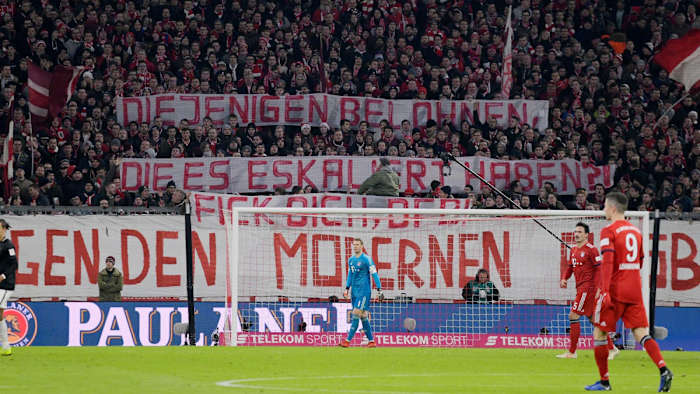 Bayern Munich fans criticize the existence of RB Leipzig